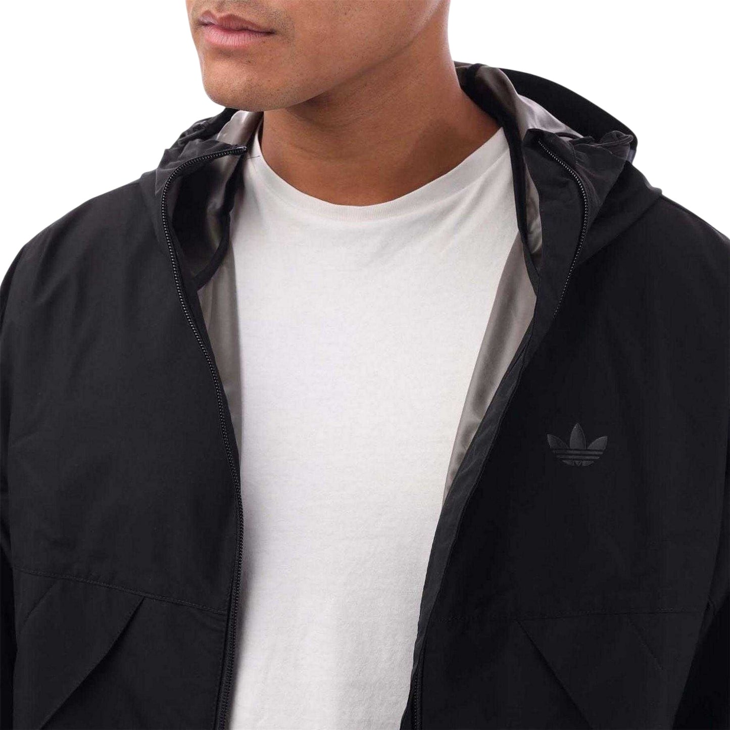 Black - Side - Adidas Mens Tech Shell Jacket