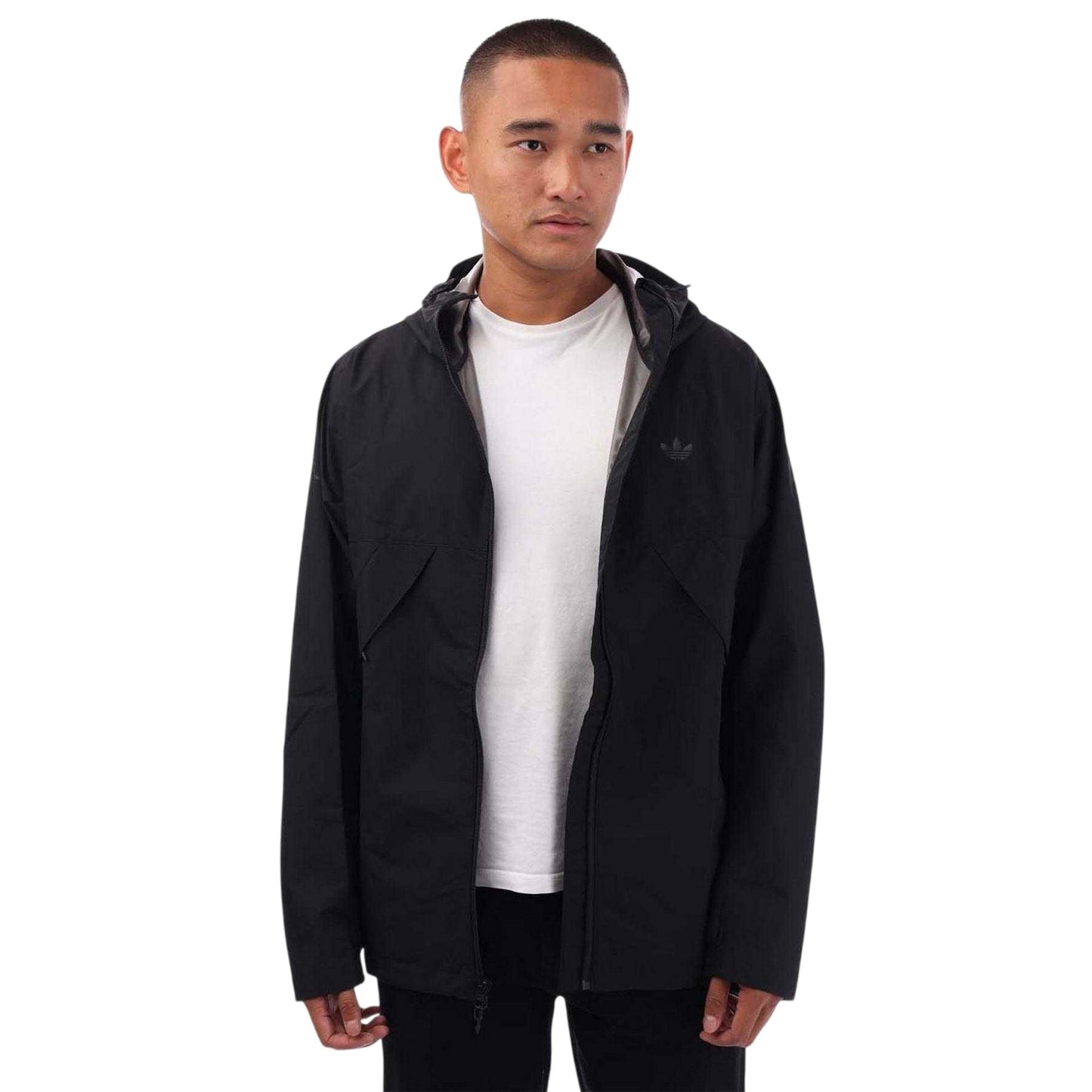 Black - Front - Adidas Mens Tech Shell Jacket
