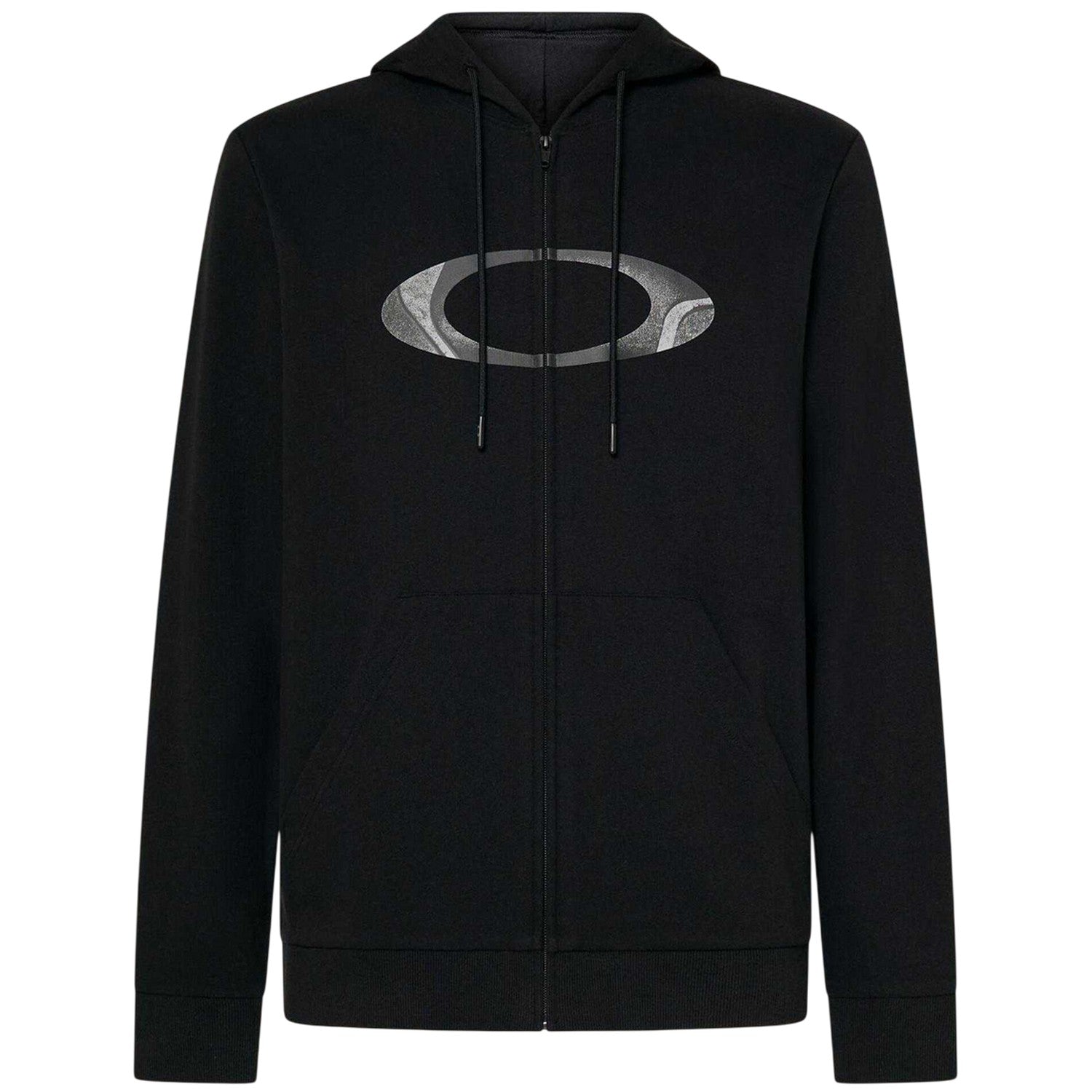 Blackout - Front - Oakley Mens Ellipse Full Zip Hoodie
