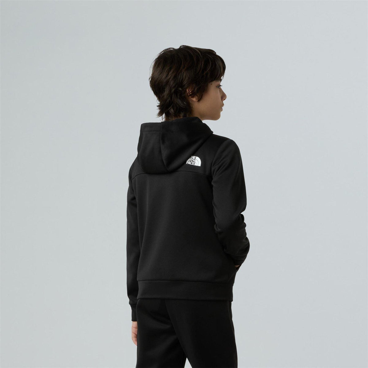 Black - Close up - The North Face Childrens-Kids Reaxion Hooded Jacket