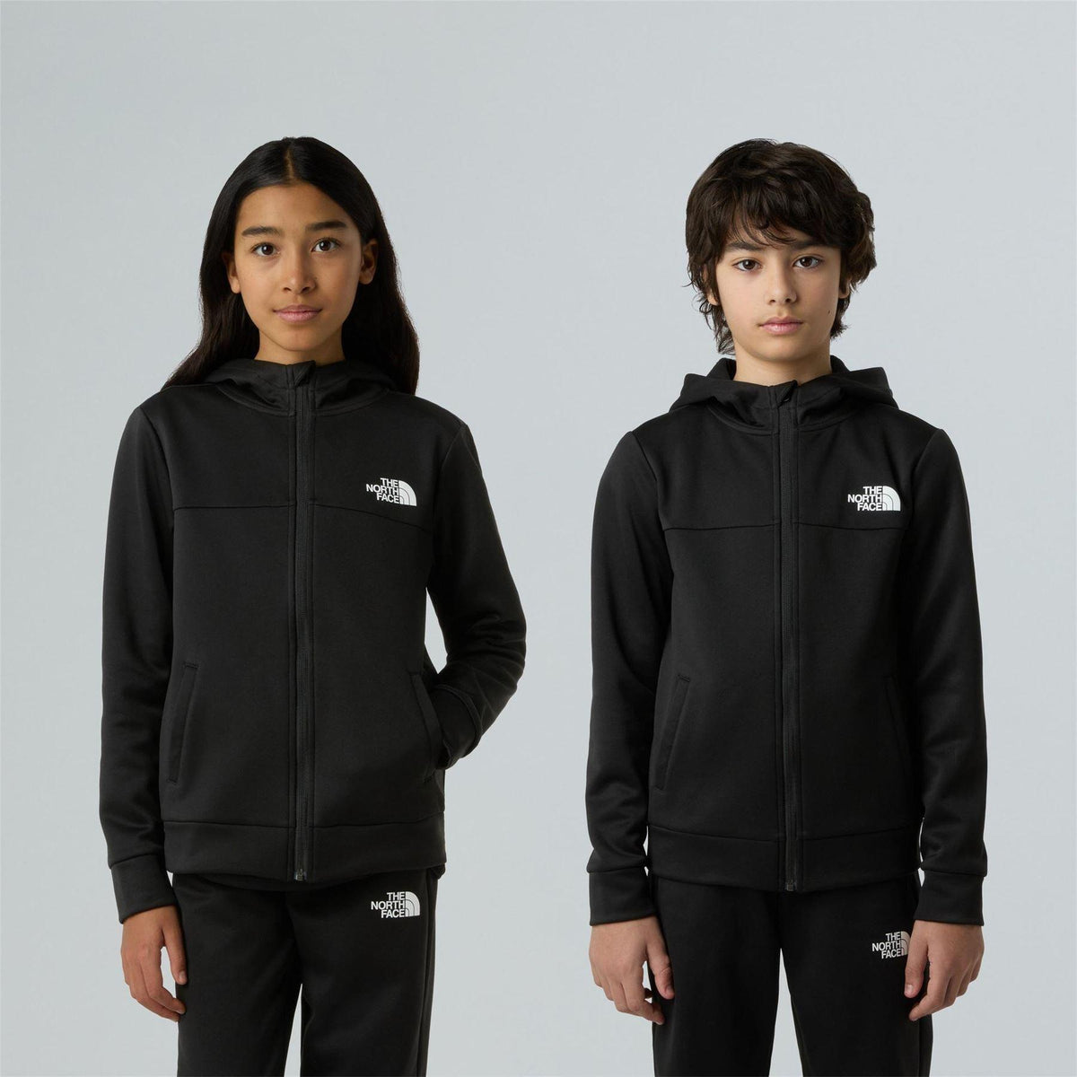 Black - Side - The North Face Childrens-Kids Reaxion Hooded Jacket