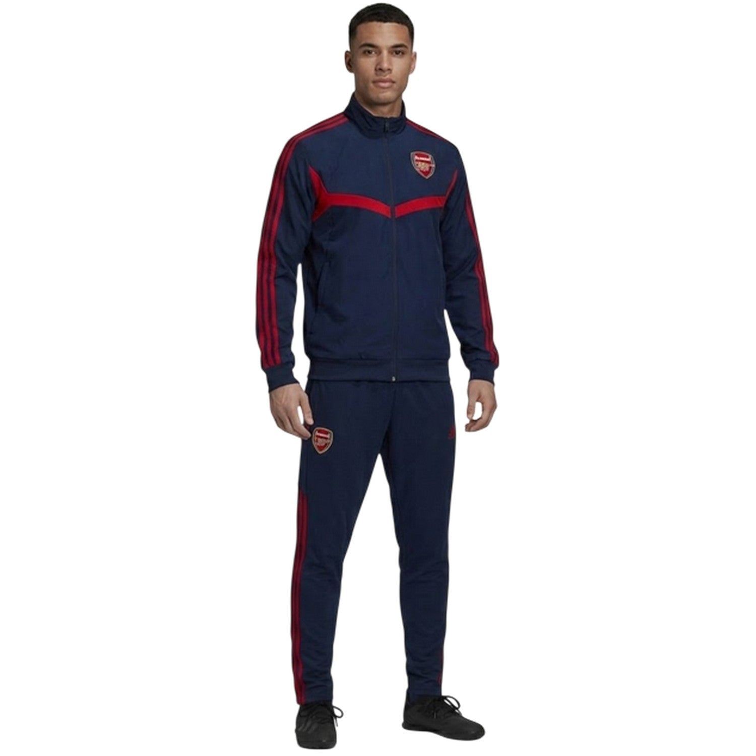 Collegiate Navy - Side - Adidas Mens Pre-Match Arsenal FC Tracksuit Bottoms