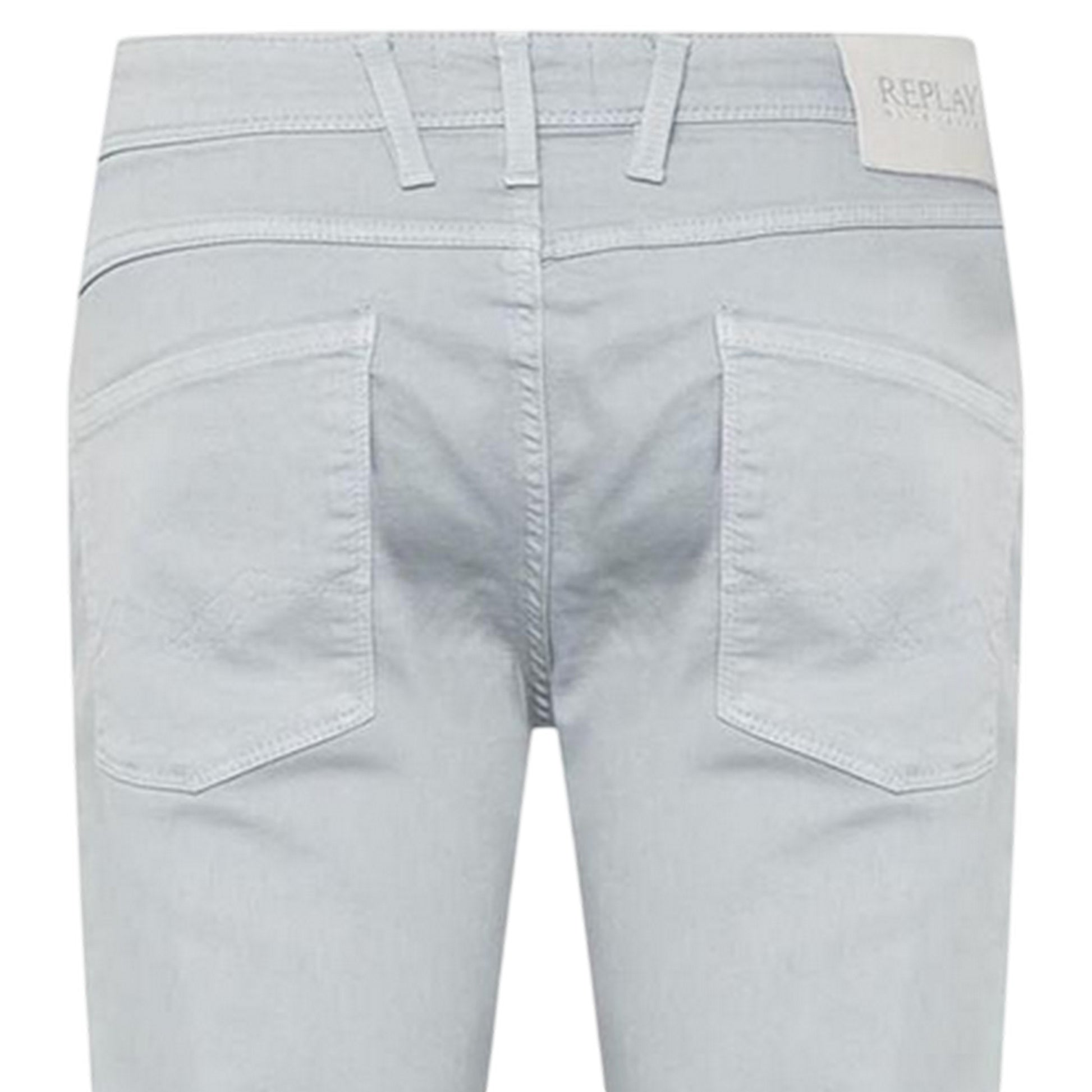 Light Blue - Lifestyle - Replay Mens Anbass Cotton Blend Plain Slim Jeans