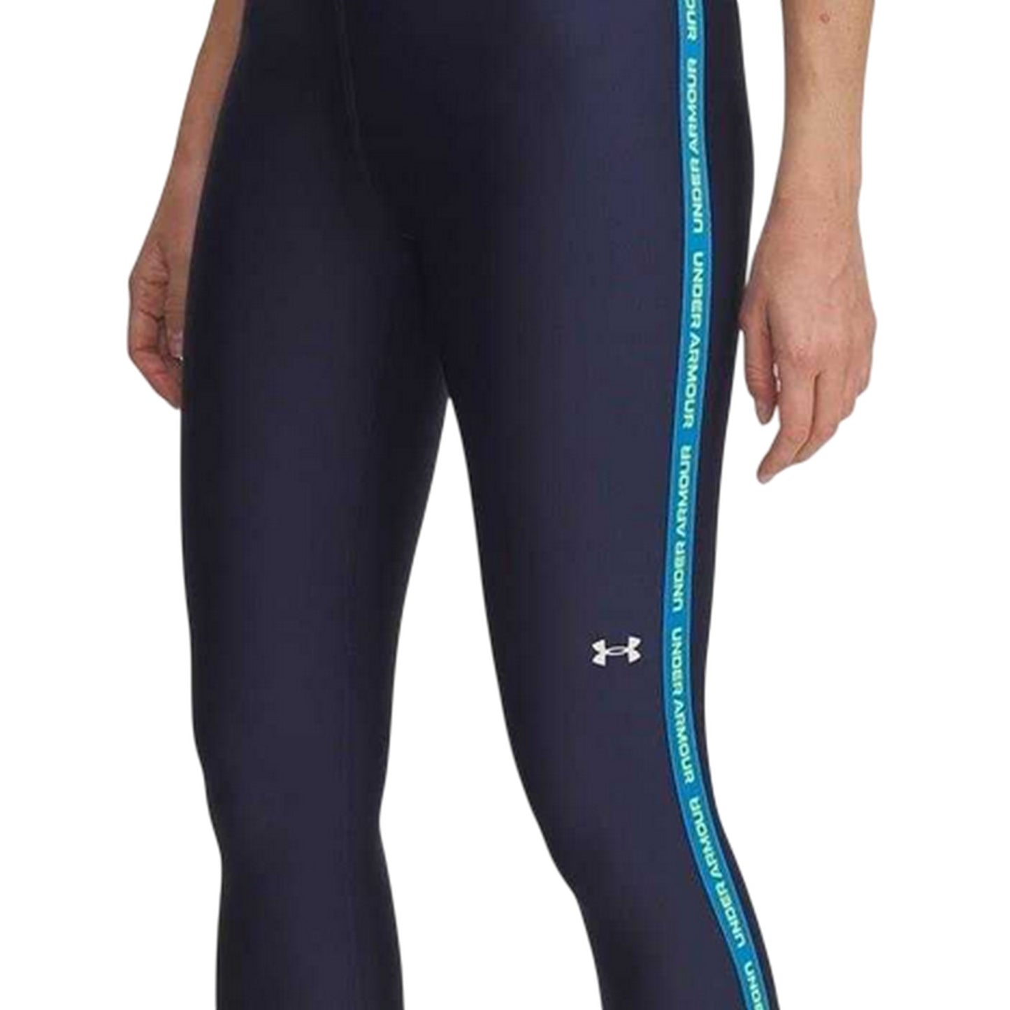 Washed Navy - Back - Under Armour Womens-Ladies Tech Solid Leggings