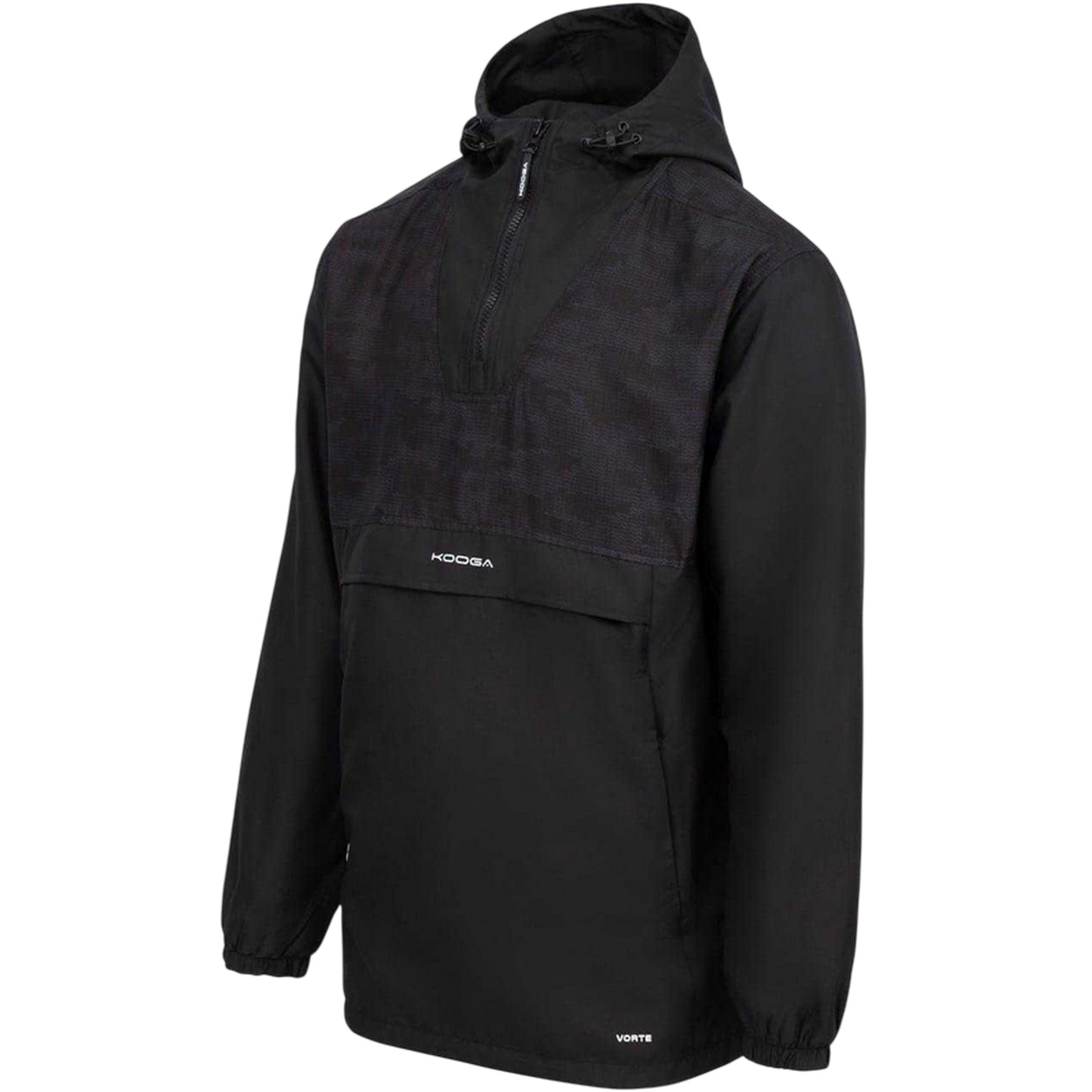 Black - Side - KooGa Mens Vortec Portable Cagoule