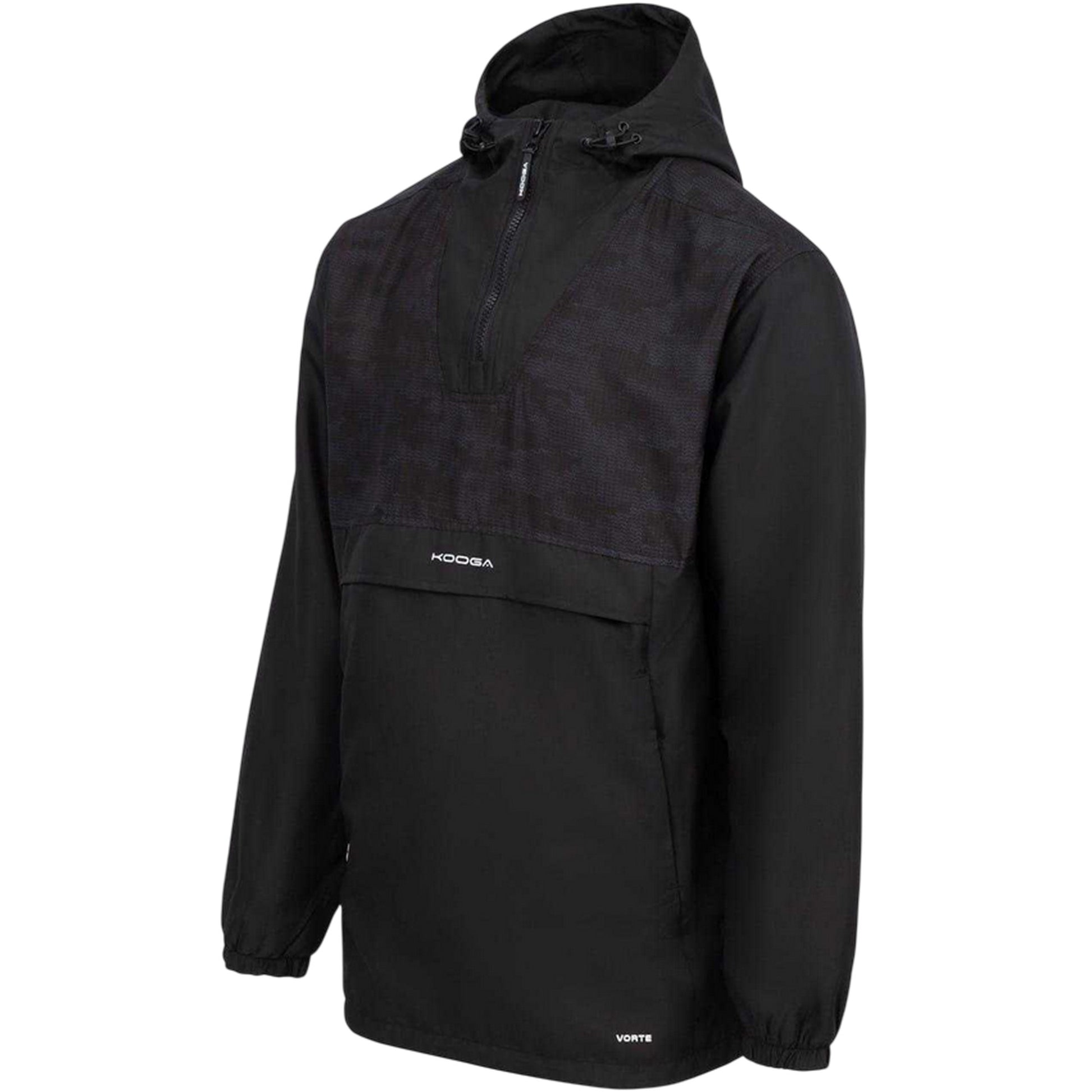 Black - Side - KooGa Mens Vortec Portable Cagoule
