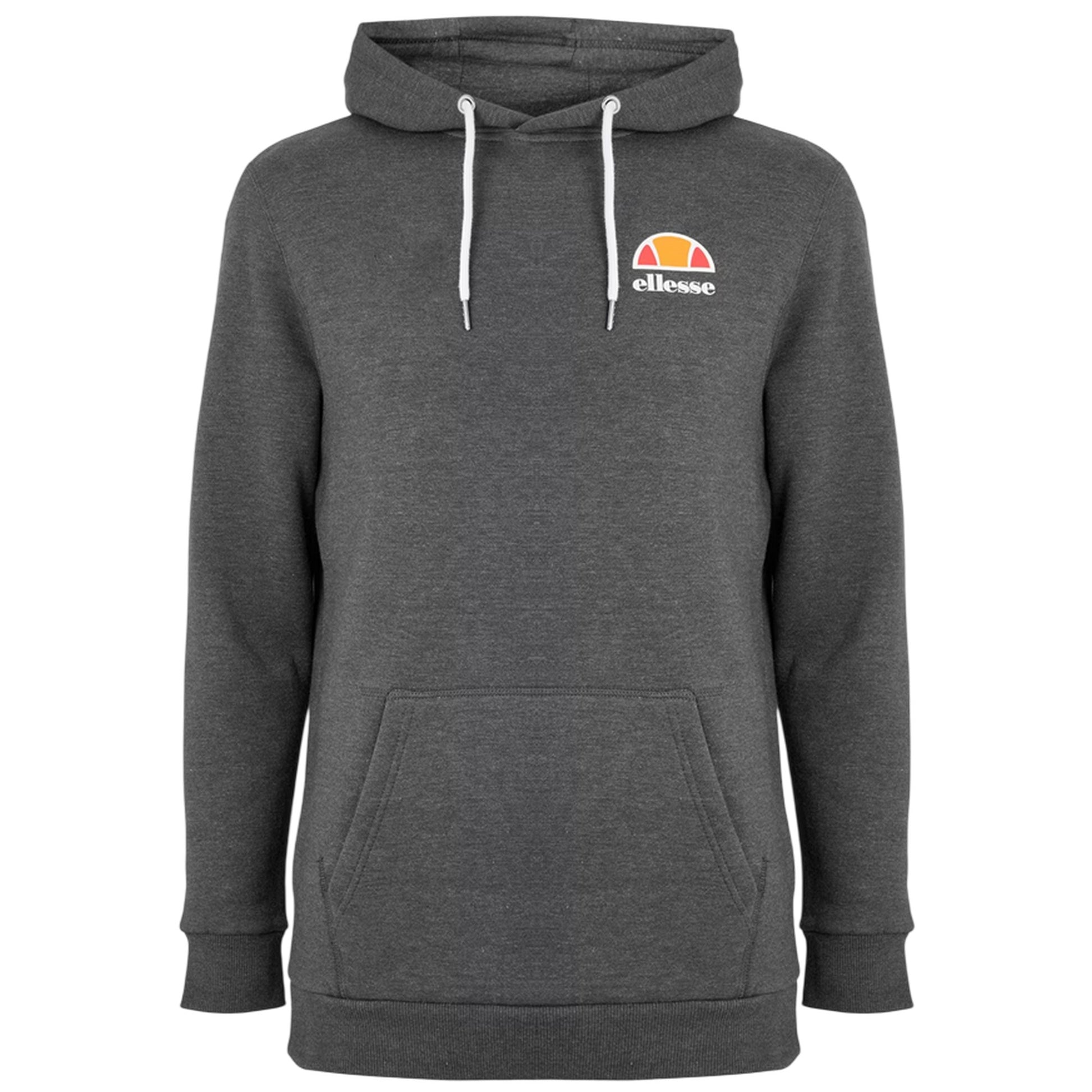 Charcoal - Front - Ellesse Mens Toce Hooded Raglan Hoodie