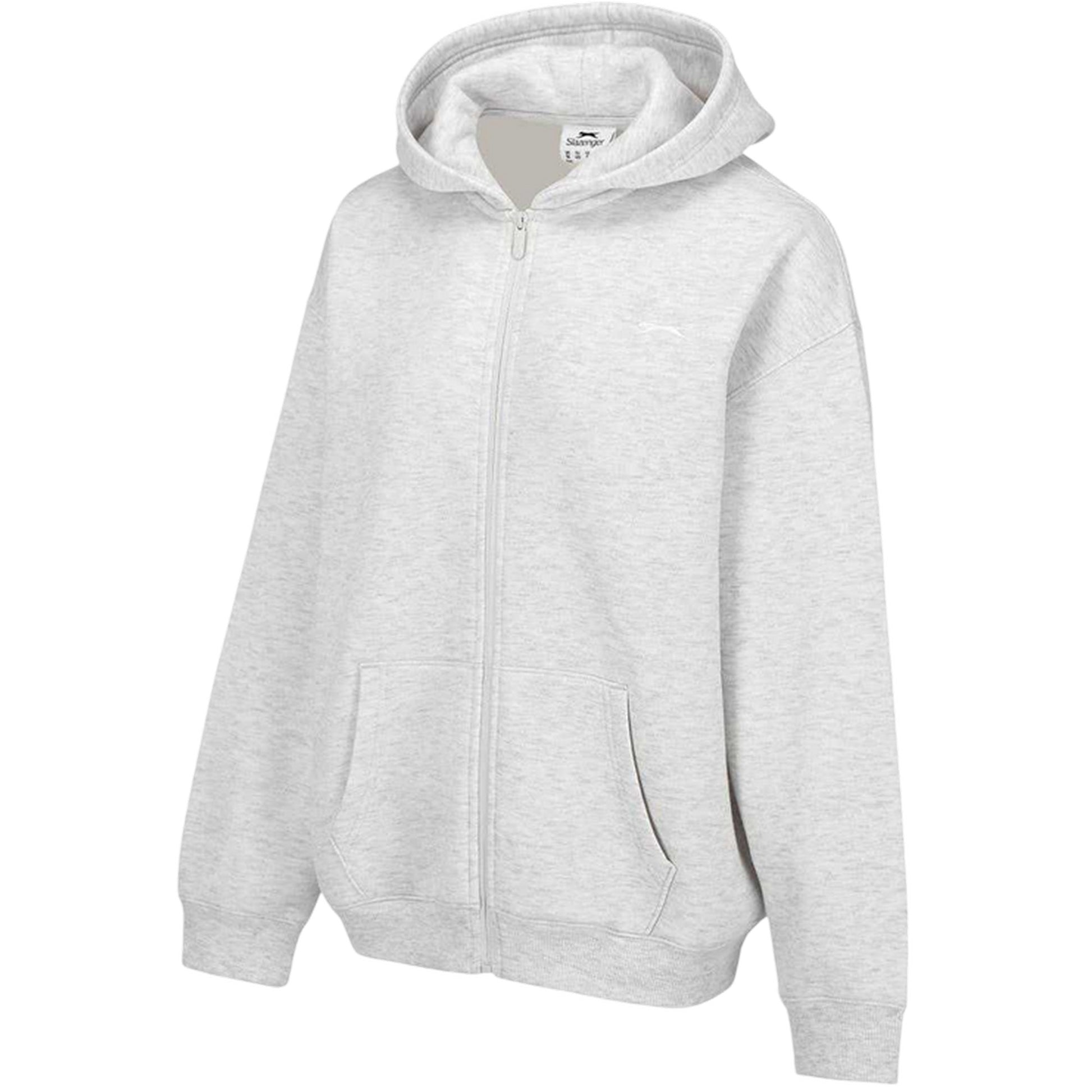 Ice Marl Marl - Side - Slazenger Womens-Ladies Oversized Full Zip Hoodie