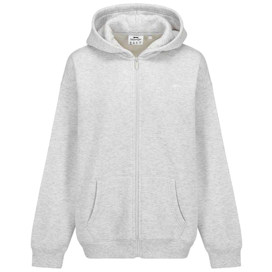 Ice Marl Marl - Front - Slazenger Womens-Ladies Oversized Full Zip Hoodie