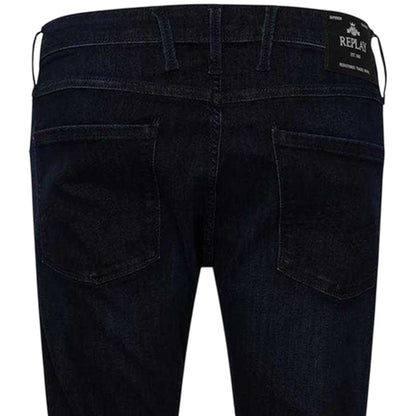 Dark Blue - Lifestyle - Replay Mens Anbass Faded Slim Jeans