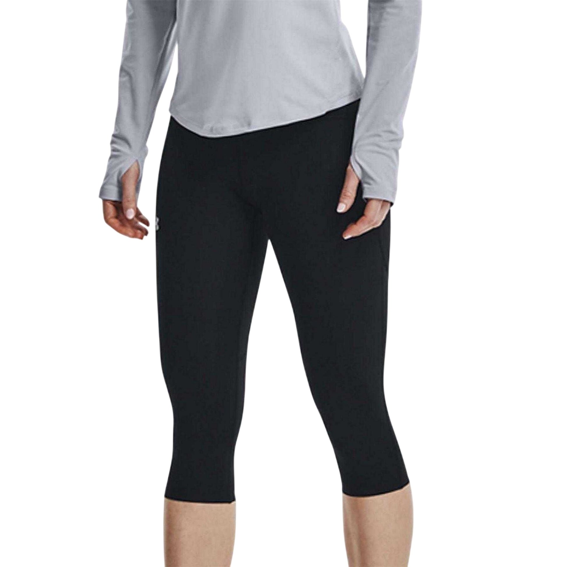 Black - Side - Under Armour Womens-Ladies Fly Fast 3-4 Leggings