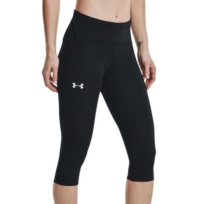 Black - Front - Under Armour Womens-Ladies Fly Fast 3-4 Leggings