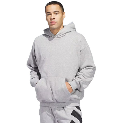 Grey - Lifestyle - Adidas Mens Anthony Edwards Back Print Oversized Hoodie