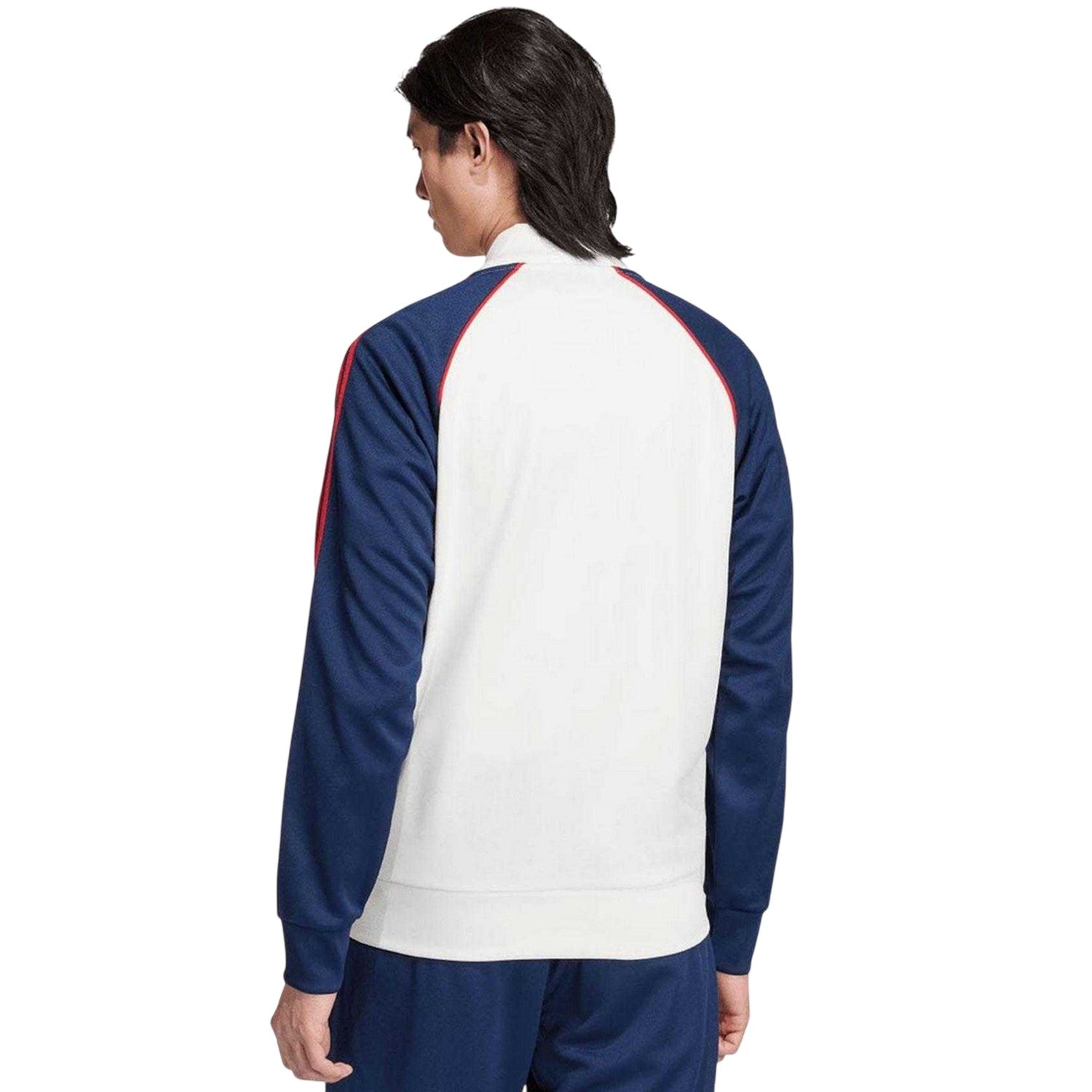White - Back - Adidas Mens Classics 3 Stripes Slim Track Jacket