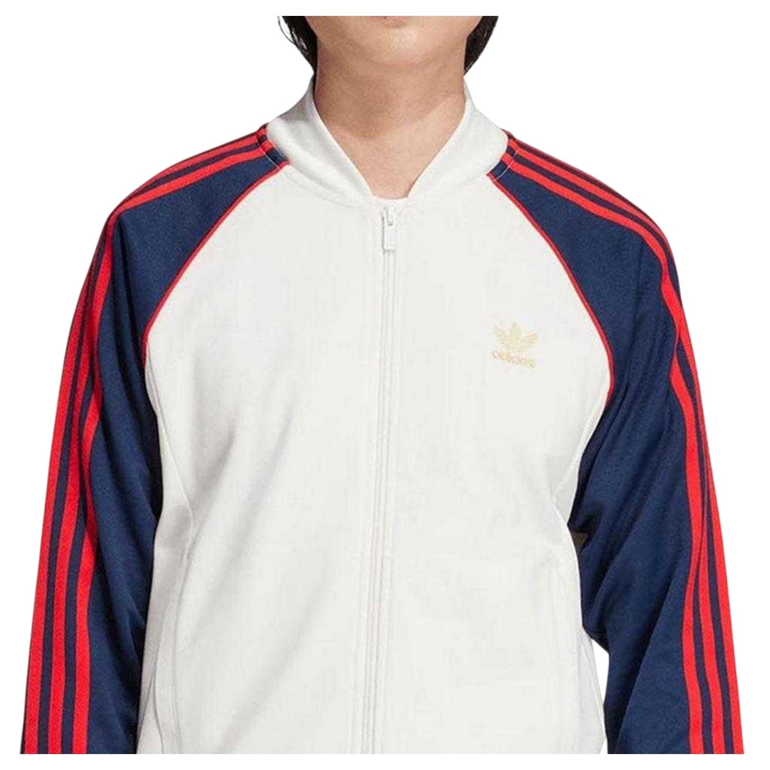 White - Side - Adidas Mens Classics 3 Stripes Slim Track Jacket