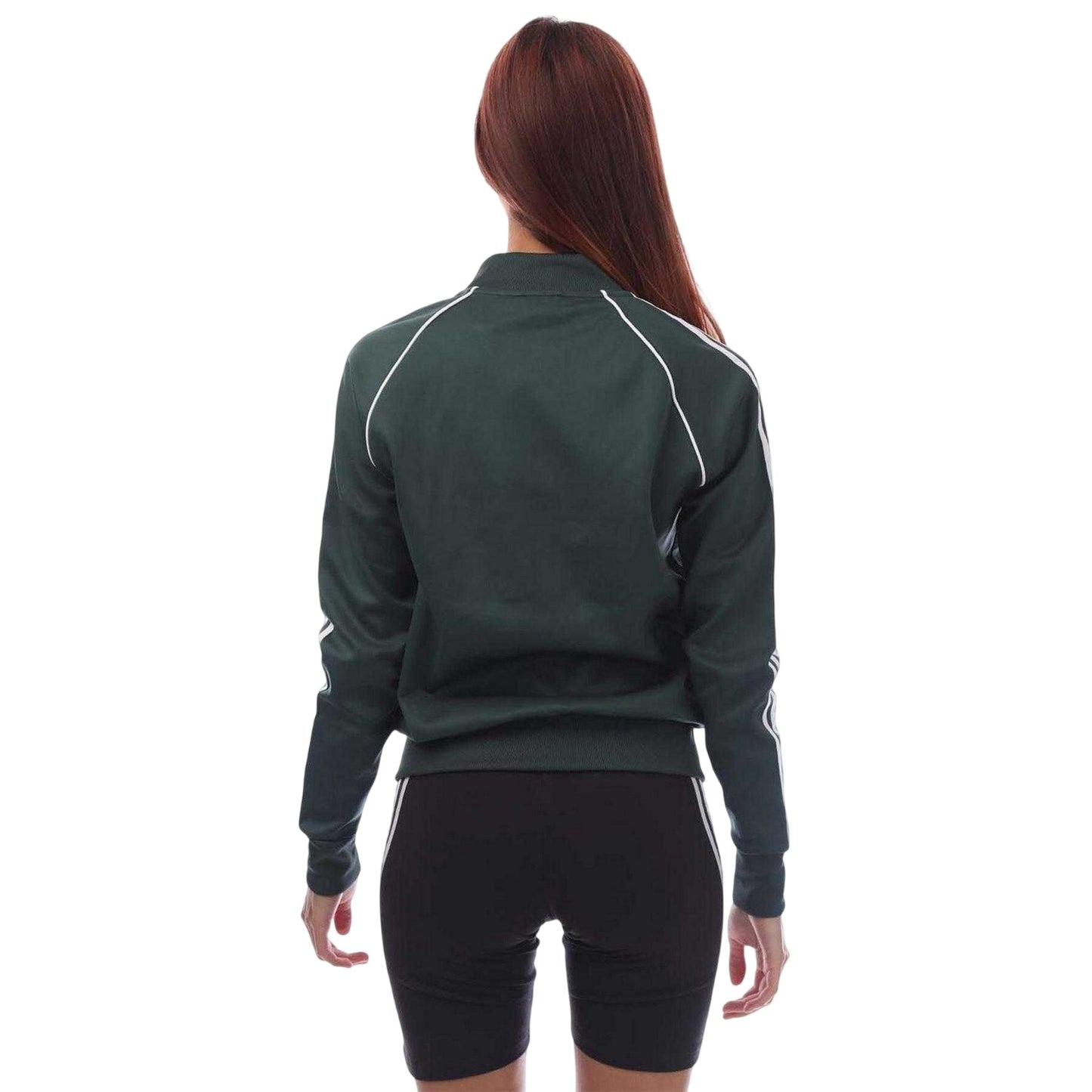 Green - Back - Adidas Womens-Ladies Originals Track Jacket