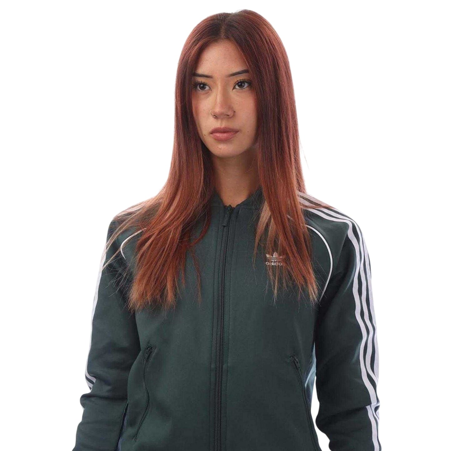 Green - Side - Adidas Womens-Ladies Originals Track Jacket
