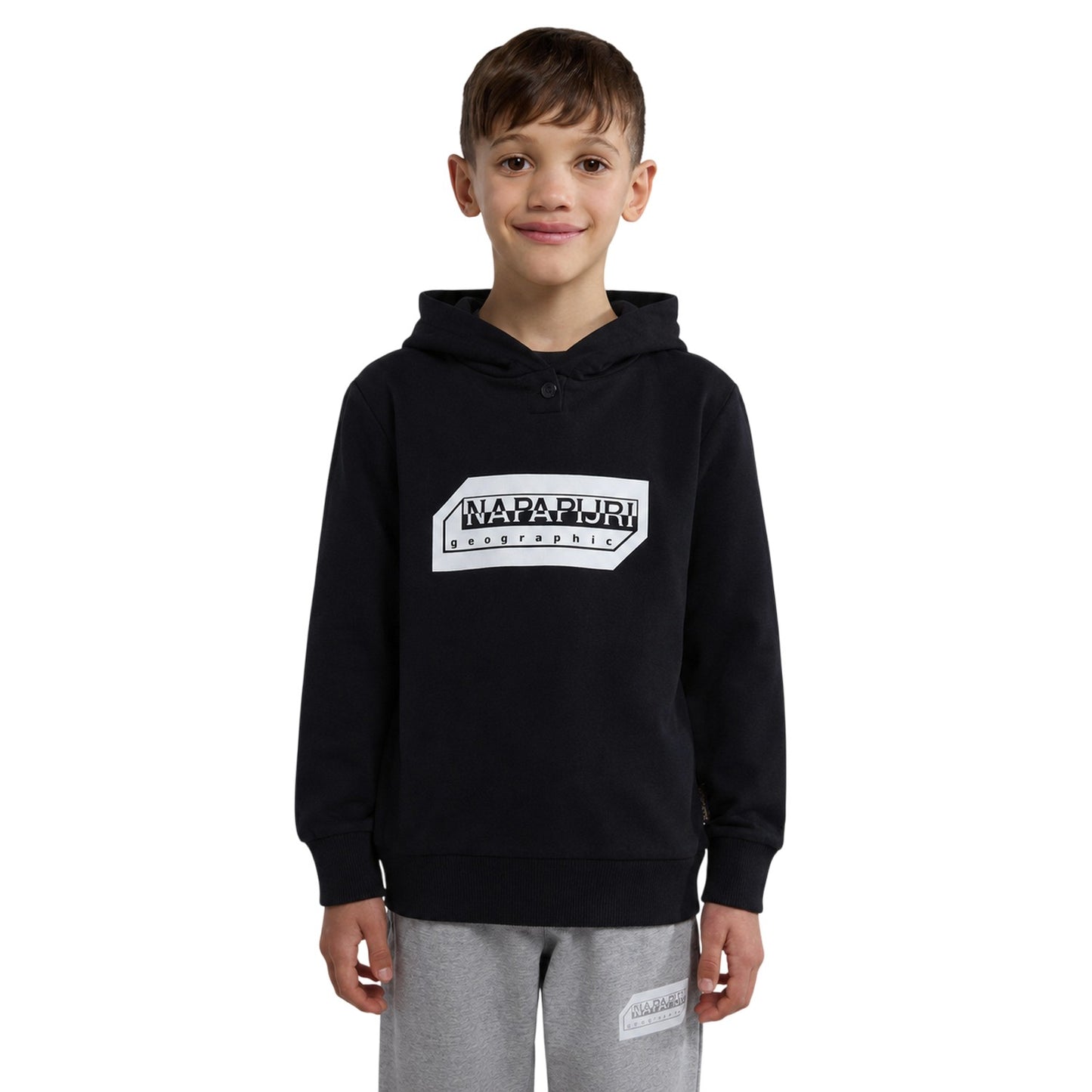 Black - Lifestyle - Napapijri Childrens-Kids Kitik Drawstring Hoodie