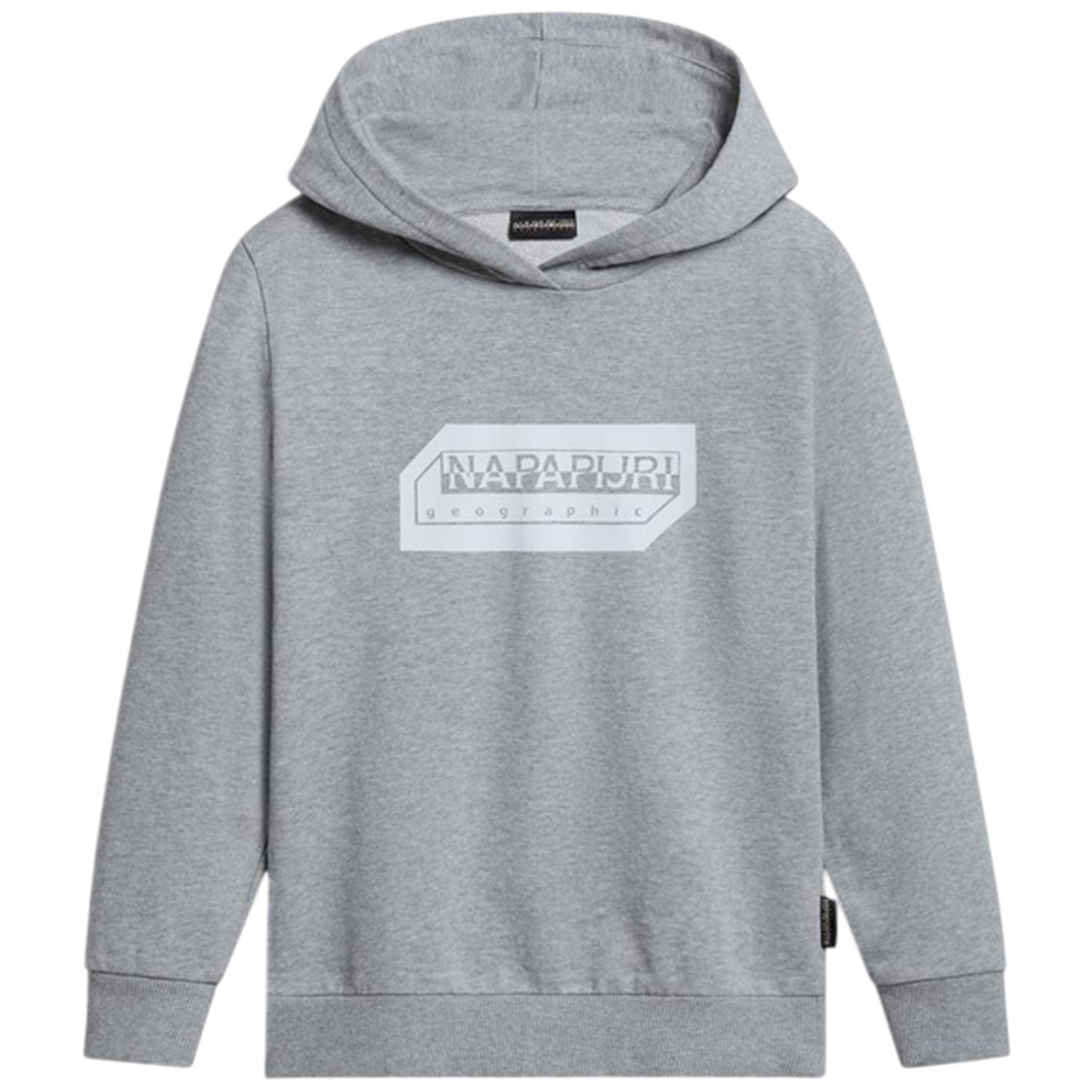 Grey - Front - Napapijri Childrens-Kids Kitik Drawstring Hoodie