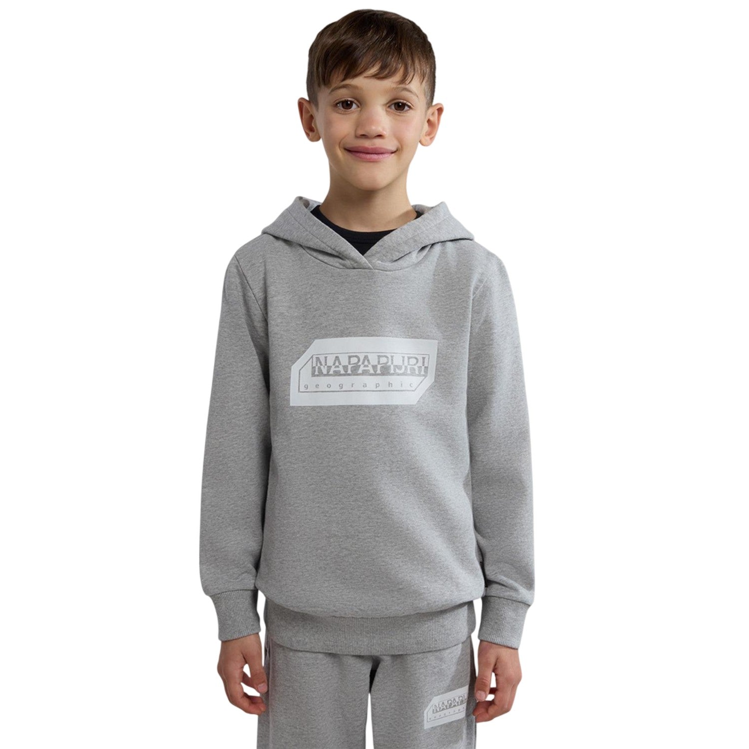 Grey - Lifestyle - Napapijri Childrens-Kids Kitik Drawstring Hoodie