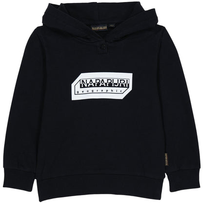 Black - Front - Napapijri Childrens-Kids Kitik Drawstring Hoodie