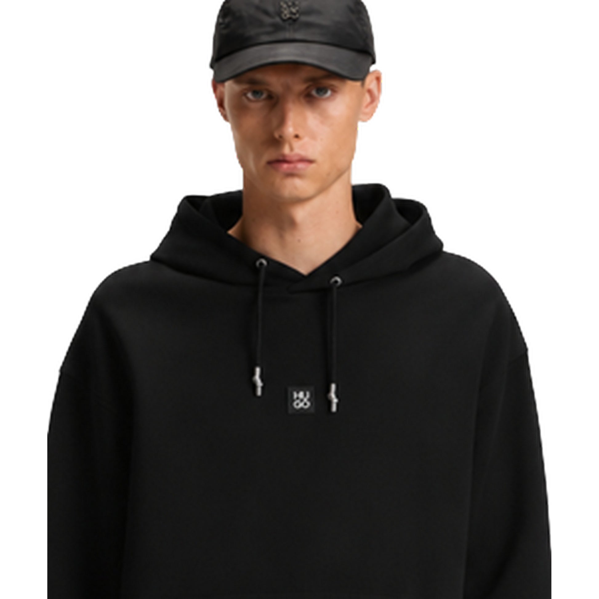 Black - Side - Hugo Mens Hoodie