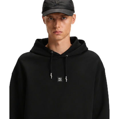 Black - Side - Hugo Mens Hoodie