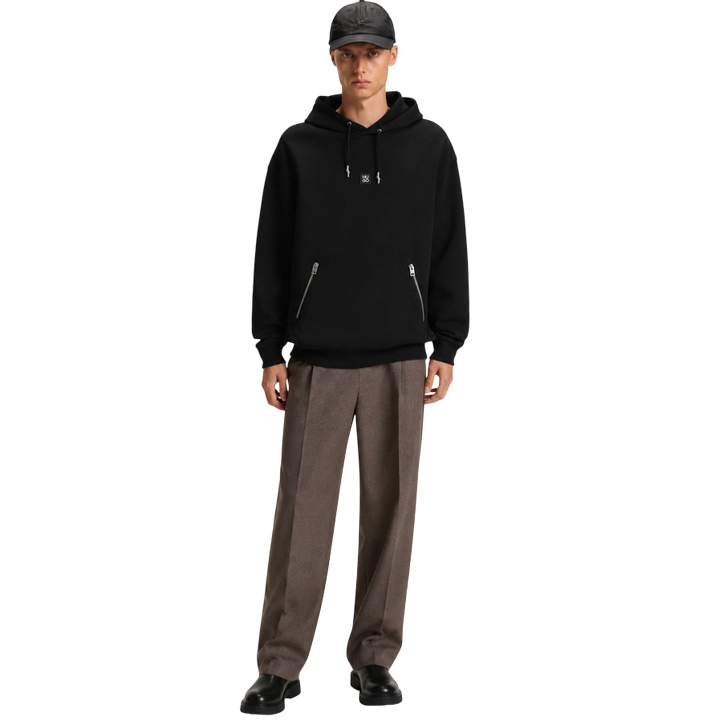 Black - Lifestyle - Hugo Mens Hoodie