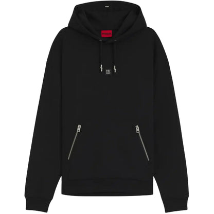 Black - Front - Hugo Mens Hoodie