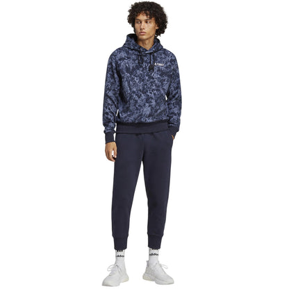 Blue-Black Marble - Pack Shot - Adidas Mens Parley Parley Regular Hoodie
