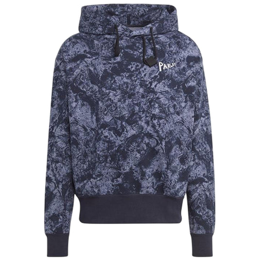 Blue-Black Marble - Front - Adidas Mens Parley Parley Regular Hoodie