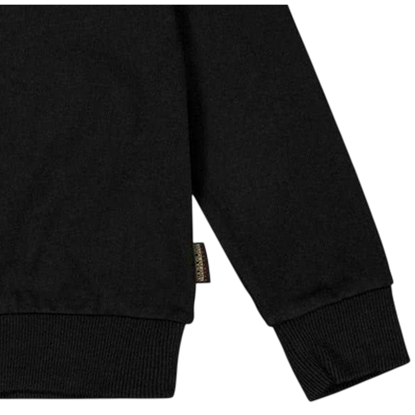 Black - Side - Napapijri Childrens-Kids Chamois Full Zip Hoodie