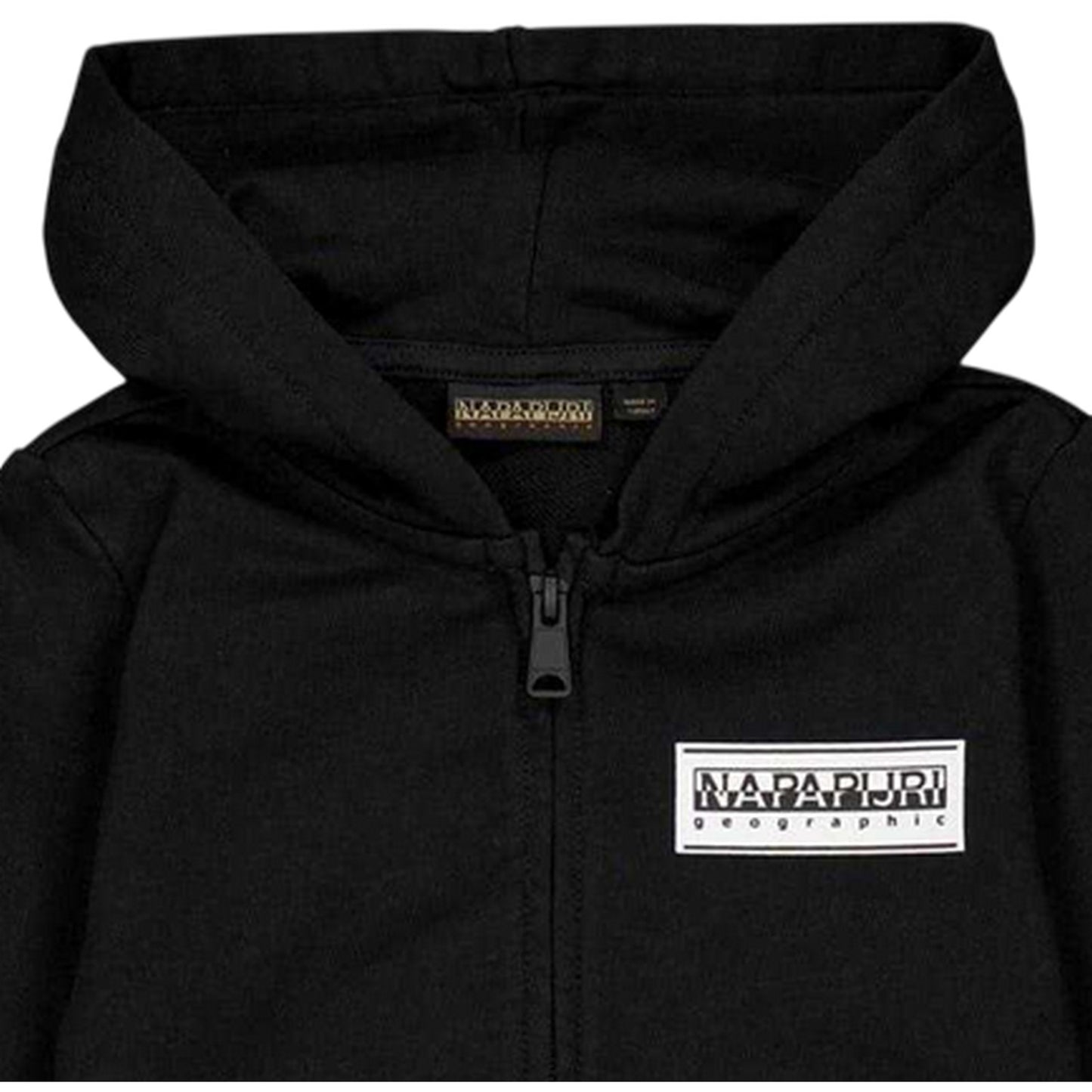 Black - Lifestyle - Napapijri Childrens-Kids Chamois Full Zip Hoodie