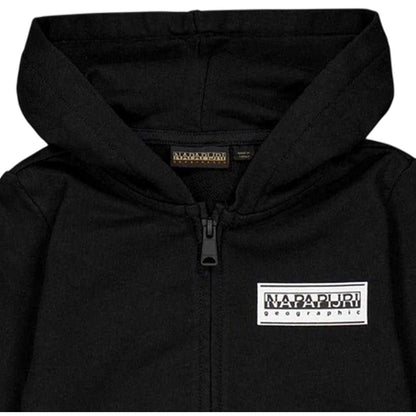 Black - Lifestyle - Napapijri Childrens-Kids Chamois Full Zip Hoodie