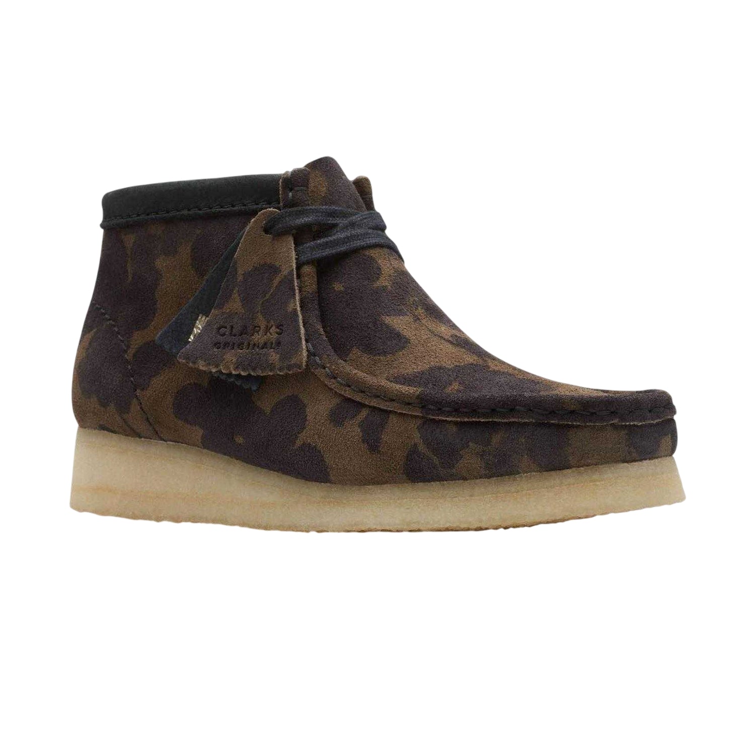 Black - Front - Clarks Originals Mens Wallabee Calf Suede Boots