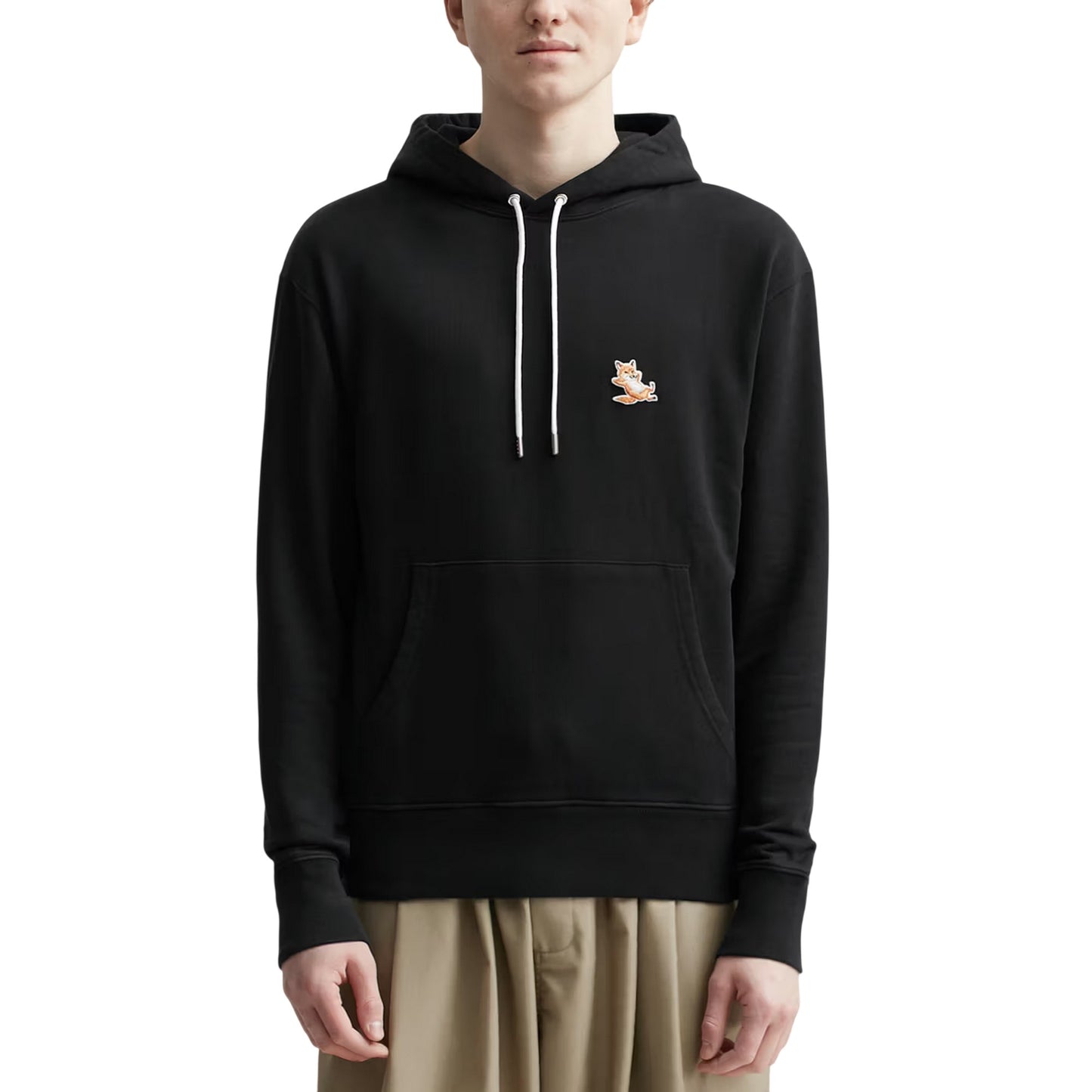 Black - Side - Maison Kitsuné Mens Hoodie
