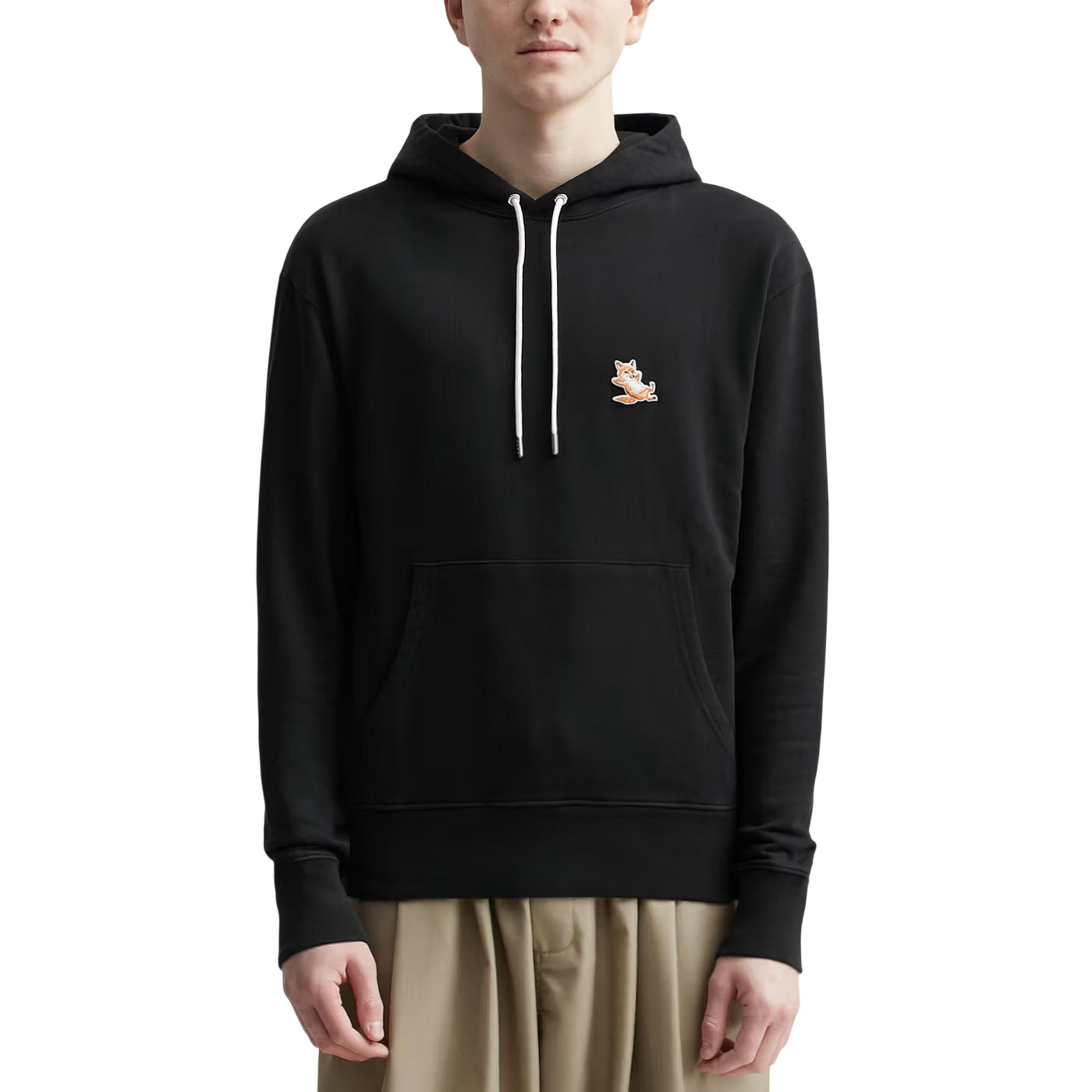 Black - Side - Maison Kitsuné Mens Hoodie