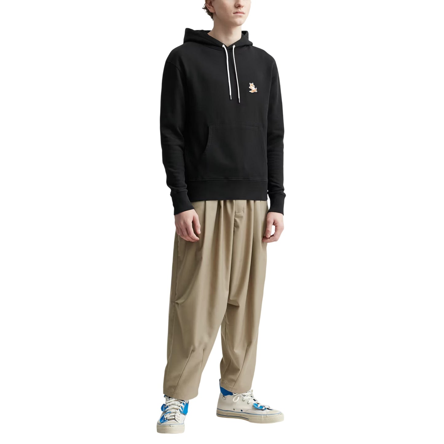 Black - Pack Shot - Maison Kitsuné Mens Hoodie