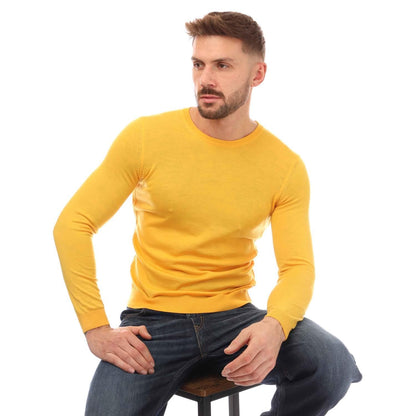 Yellow - Lifestyle - Hugo Boss Mens Leno-P Jumper