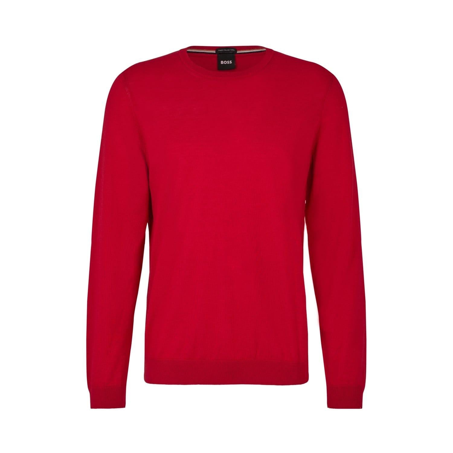 Red - Front - Hugo Boss Mens Leno-P Jumper