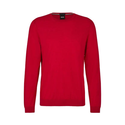 Red - Front - Hugo Boss Mens Leno-P Jumper