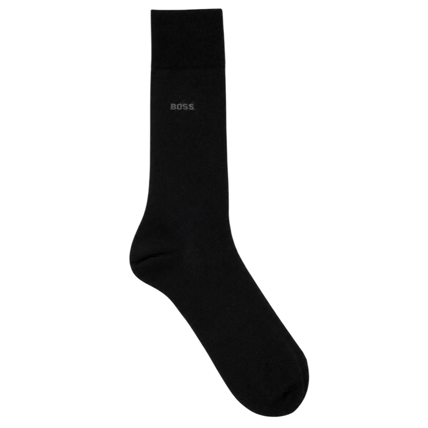 Black - Side - Boss Mens Houndstooth Crew Socks (Pack of 2)