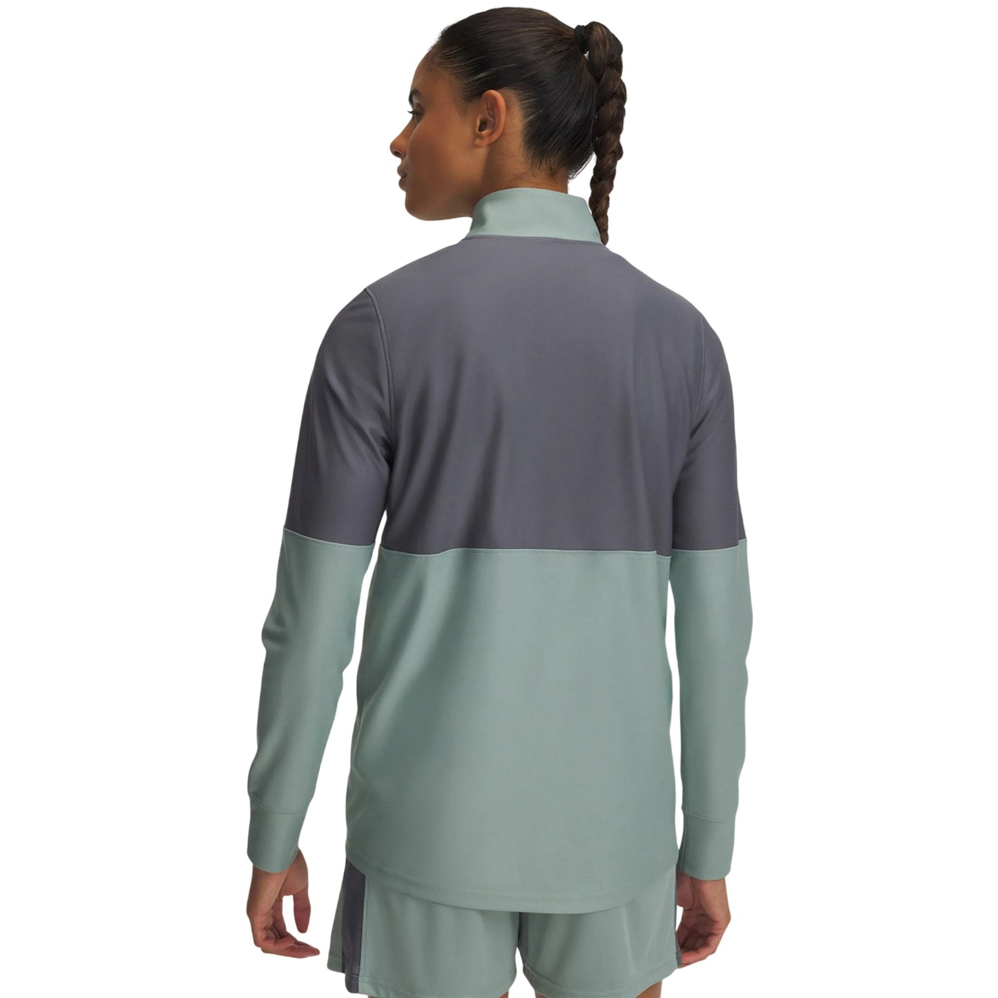 Green - Back - Under Armour Womens-Ladies Challenger Track Jacket