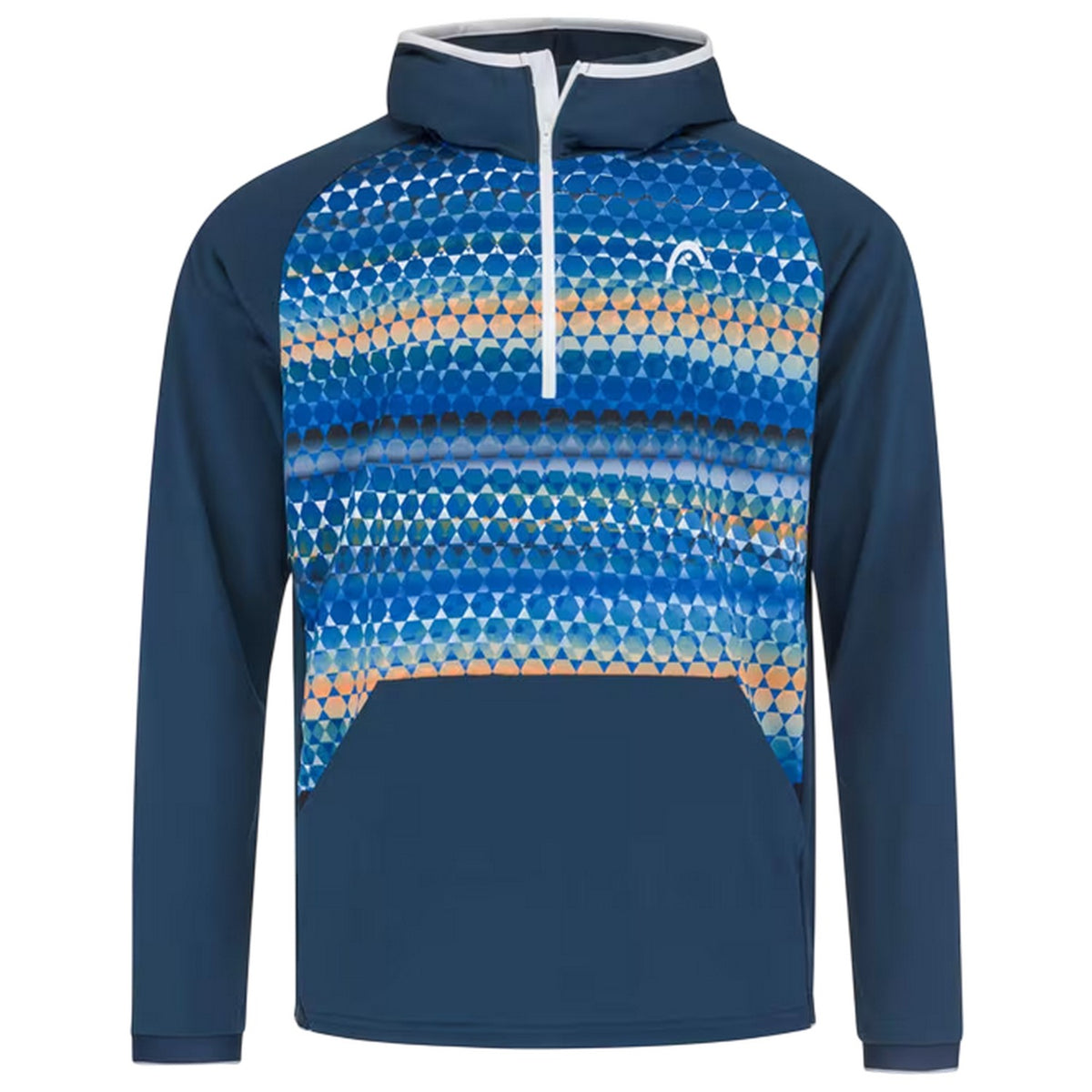Blue - Front - Head Mens Geometric Pattern Regular Raglan Sweatshirt