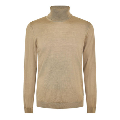 Brown - Front - Boss Mens Musso-P Jumper