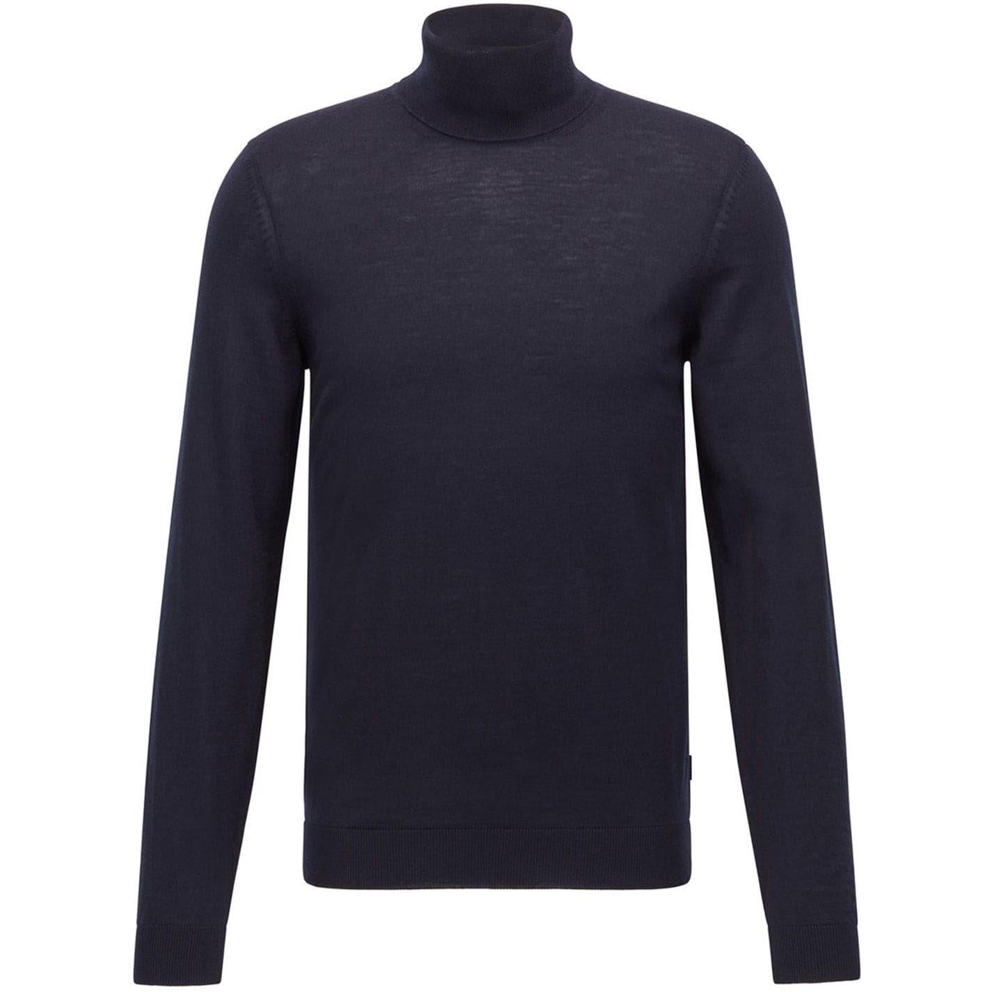 Dark Blue - Front - Boss Mens Musso-P Jumper
