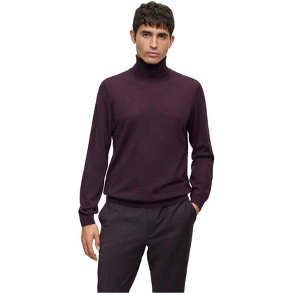 Dark Red - Front - Boss Mens Musso-P Jumper