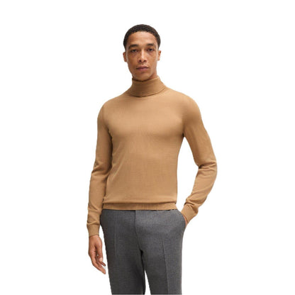 Medium Beige - Front - Boss Mens Musso-P Jumper
