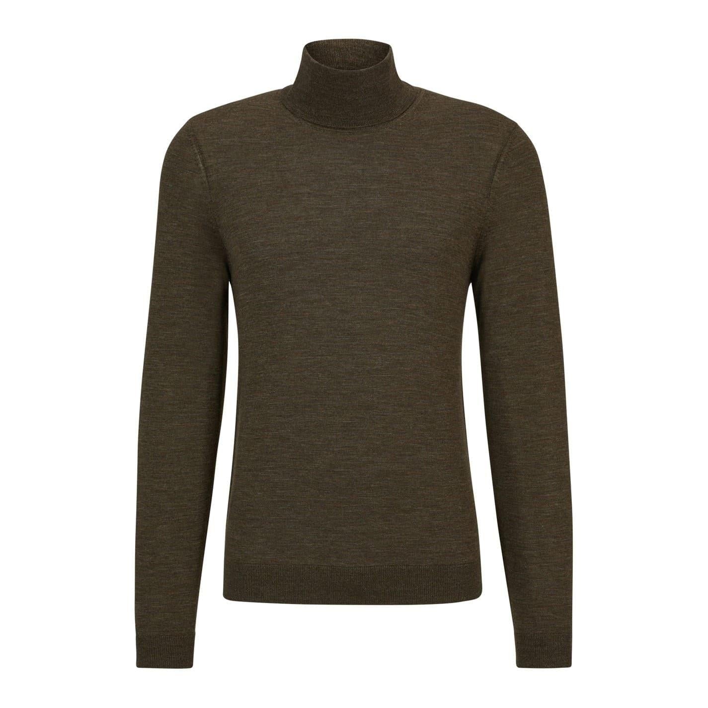 Dark Green - Side - Boss Mens Musso-P Jumper