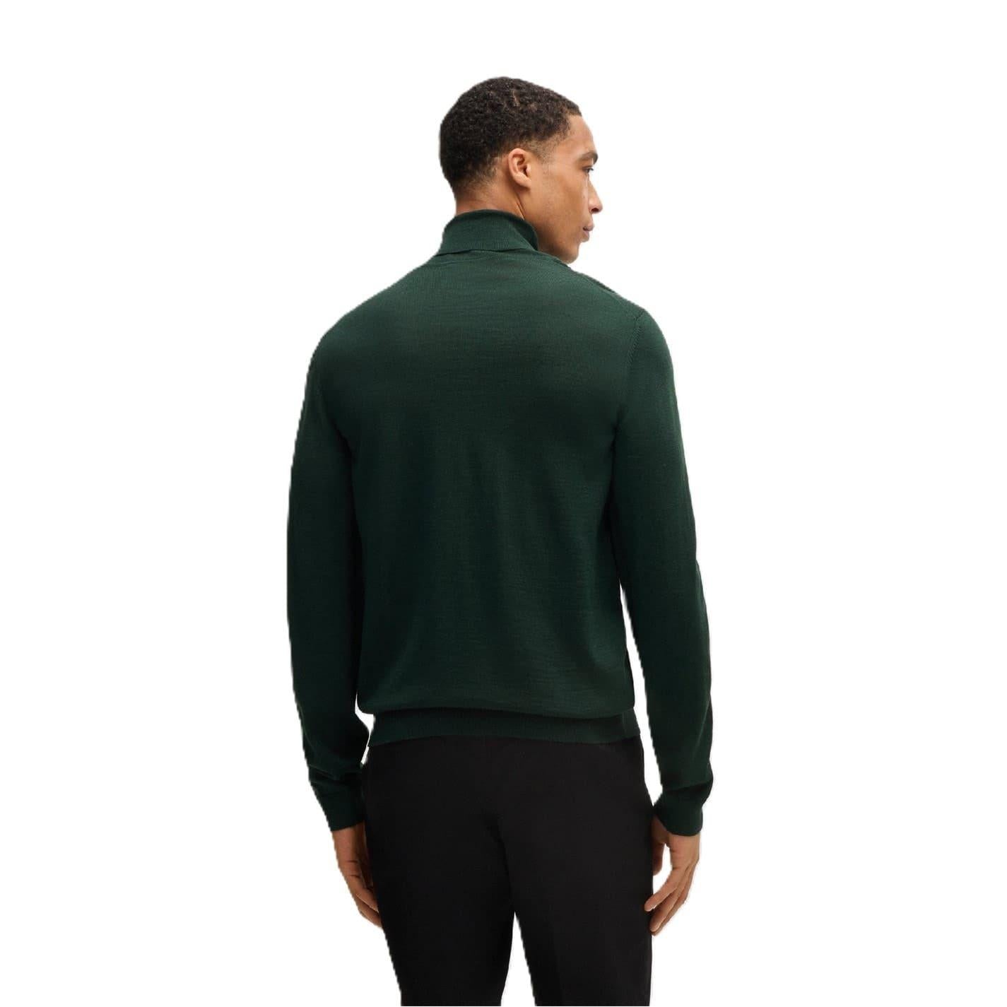 Forest Green - Back - Boss Mens Musso-P Jumper